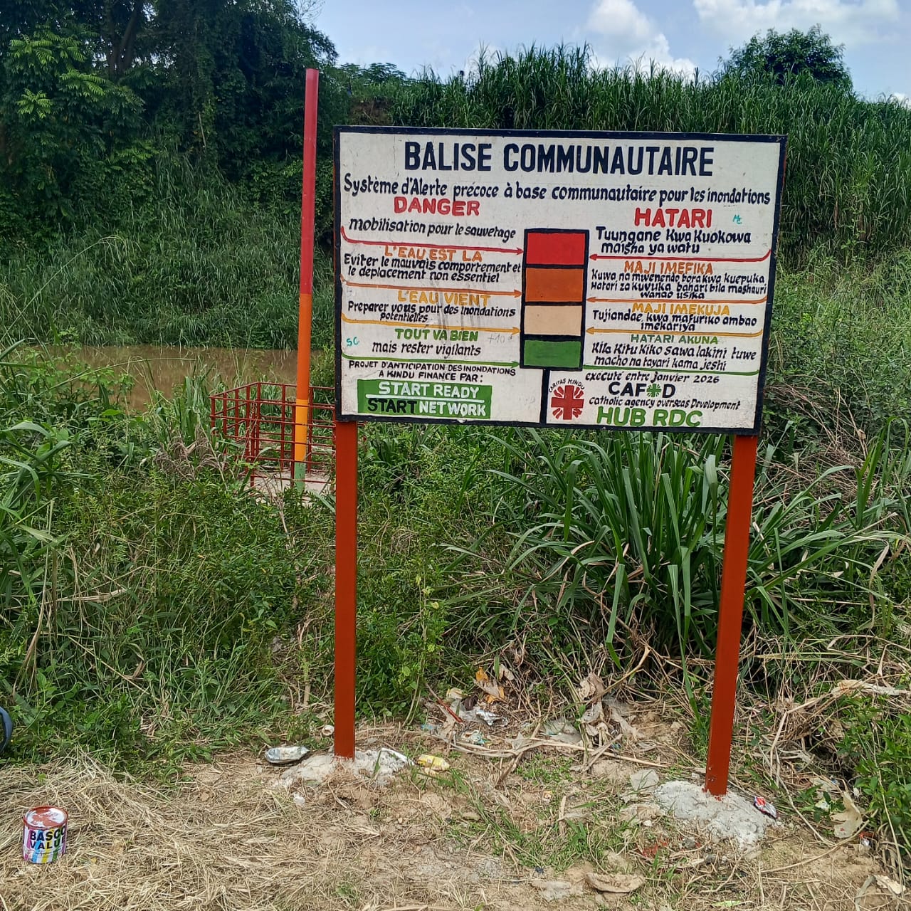 Vue du fleuve et des zones d'intervention à Kindu